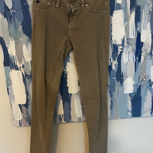 AG The Jegging Skinny Jeans Tan Cotton Blend - Picture 2 of 8